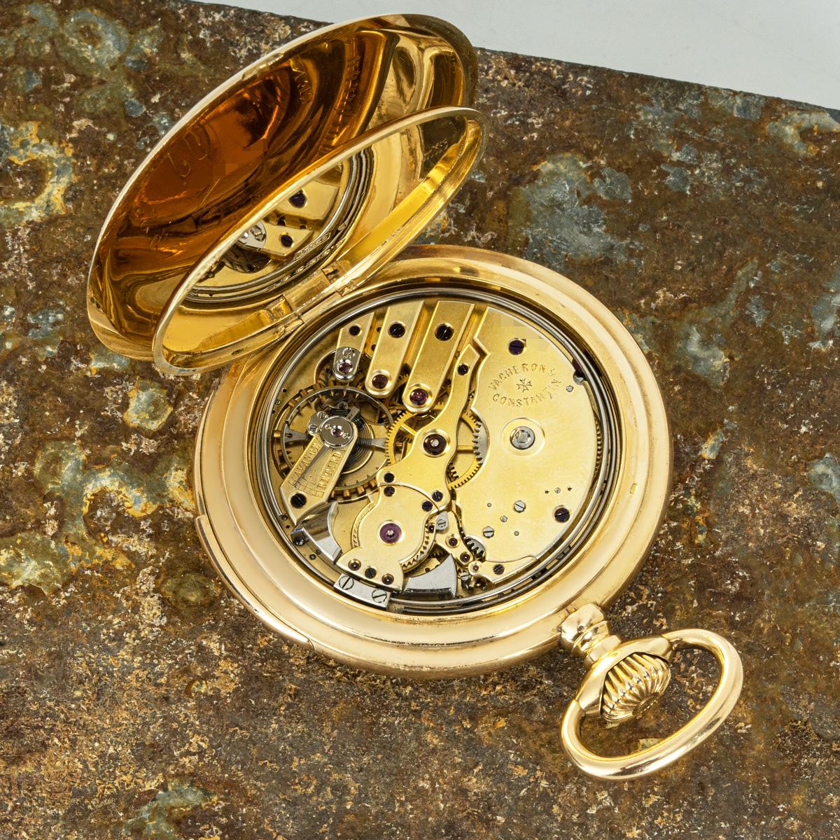 Antique Vacheron & Constantin. A Rare Gold Open Face Quarter Pocket Watch C1900 For Sale 6
