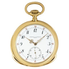Used Vacheron & Constantin. A Rare Gold Open Face Quarter Pocket Watch C1900