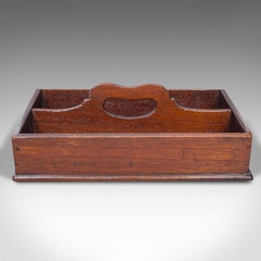 Antique Valet's Tray, English, Walnut, Cutlery Box, Tools, Victorian, Circa 1880