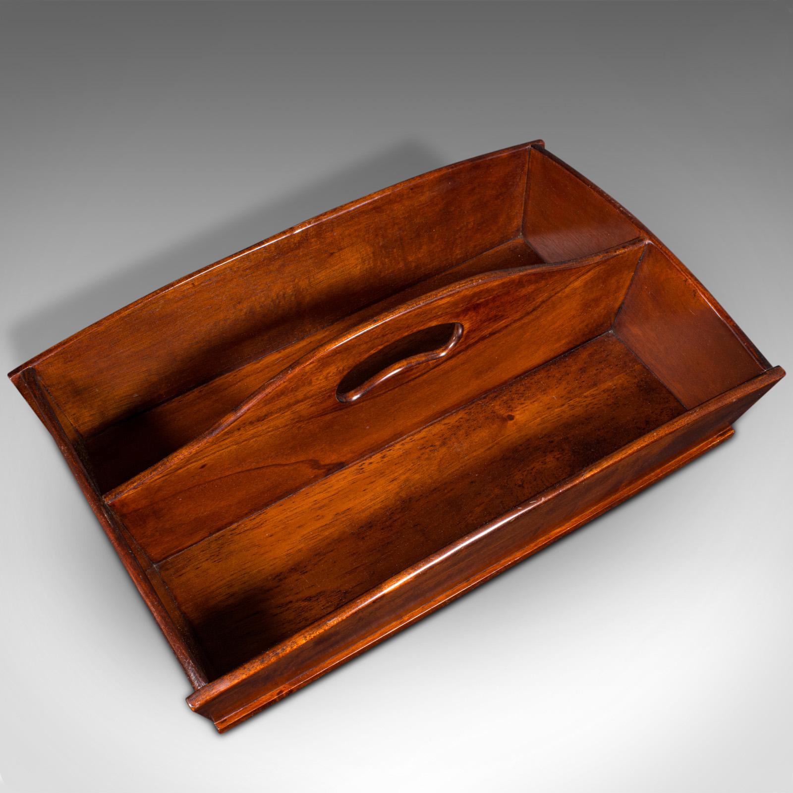 British Antique Valet's Work Box, English, Butler's Carry, Cutlery Tray, Edwardian, 1910 For Sale