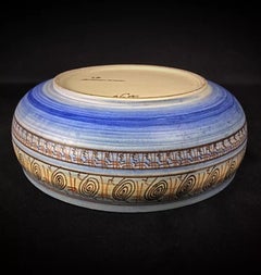 Antique Vallauris HB Handcrafted Large Bowl – Decorative Centerpiece - 2Y273