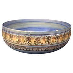 Antique Vallauris HB Handcrafted Large Bowl – Decorative Centerpiece - 2Y273