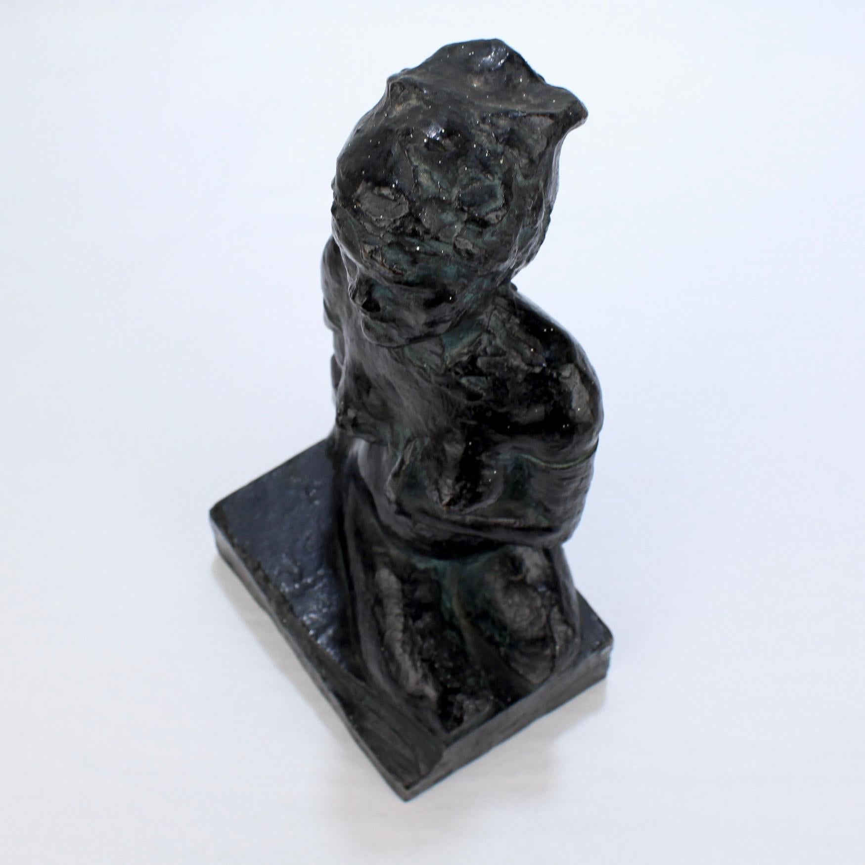 Mid 20th Century Valsuani Bronze Sculpture of a Martiniquaise after Paul Gauguin For Sale 5
