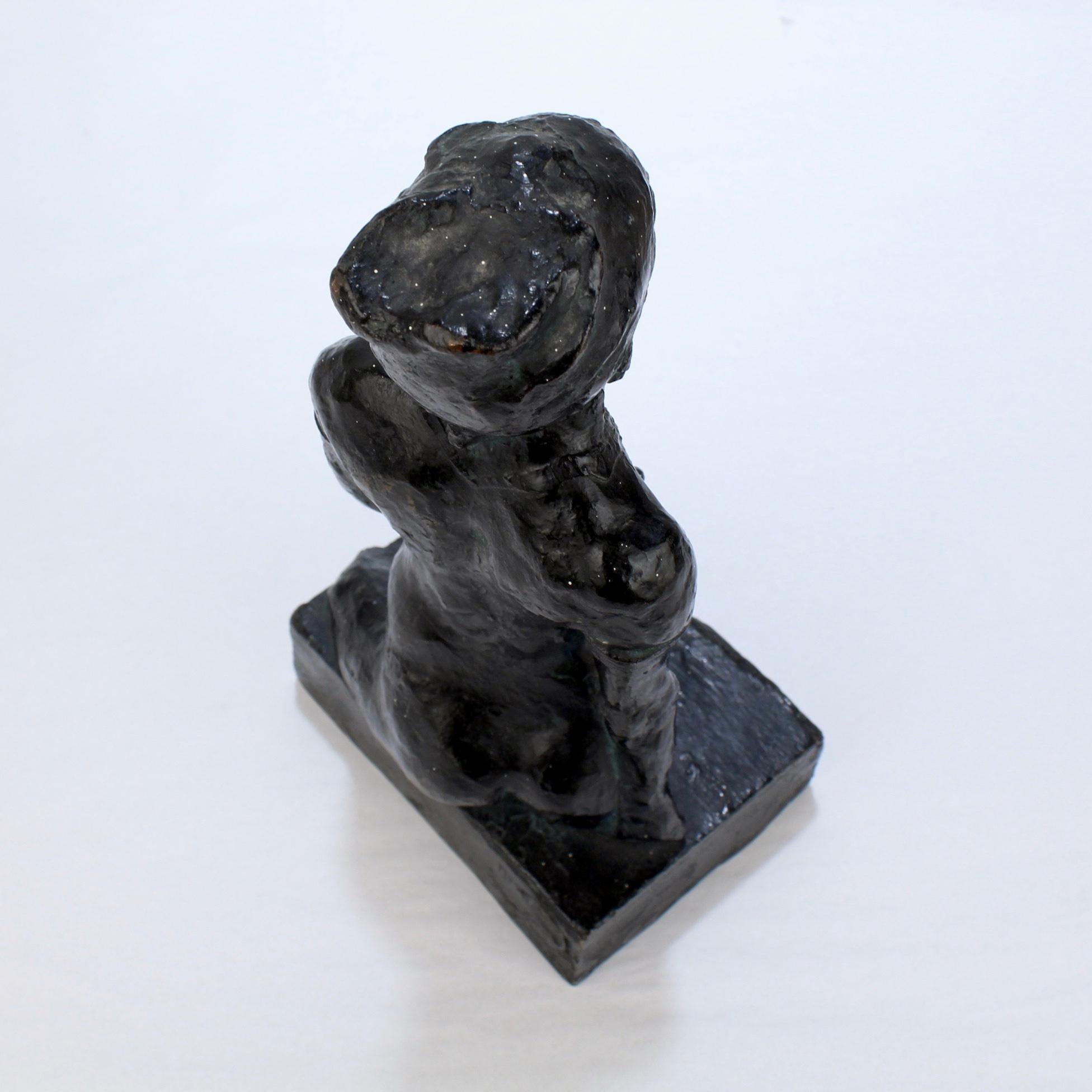 Mid 20th Century Valsuani Bronze Sculpture of a Martiniquaise after Paul Gauguin For Sale 6