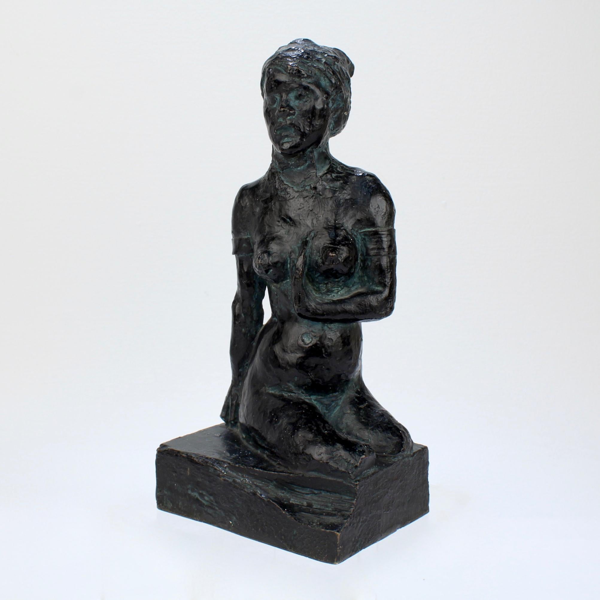 A very fine bronze of the 'Martiniquaise' or 'Woman of Martinique' sculpture after Paul Gauguin.

This bronze was modeled after the 'Woman of Martinique' or 'Femme de la Martinique' held in the Pearlman collection. 

It was cast by the Valsuani