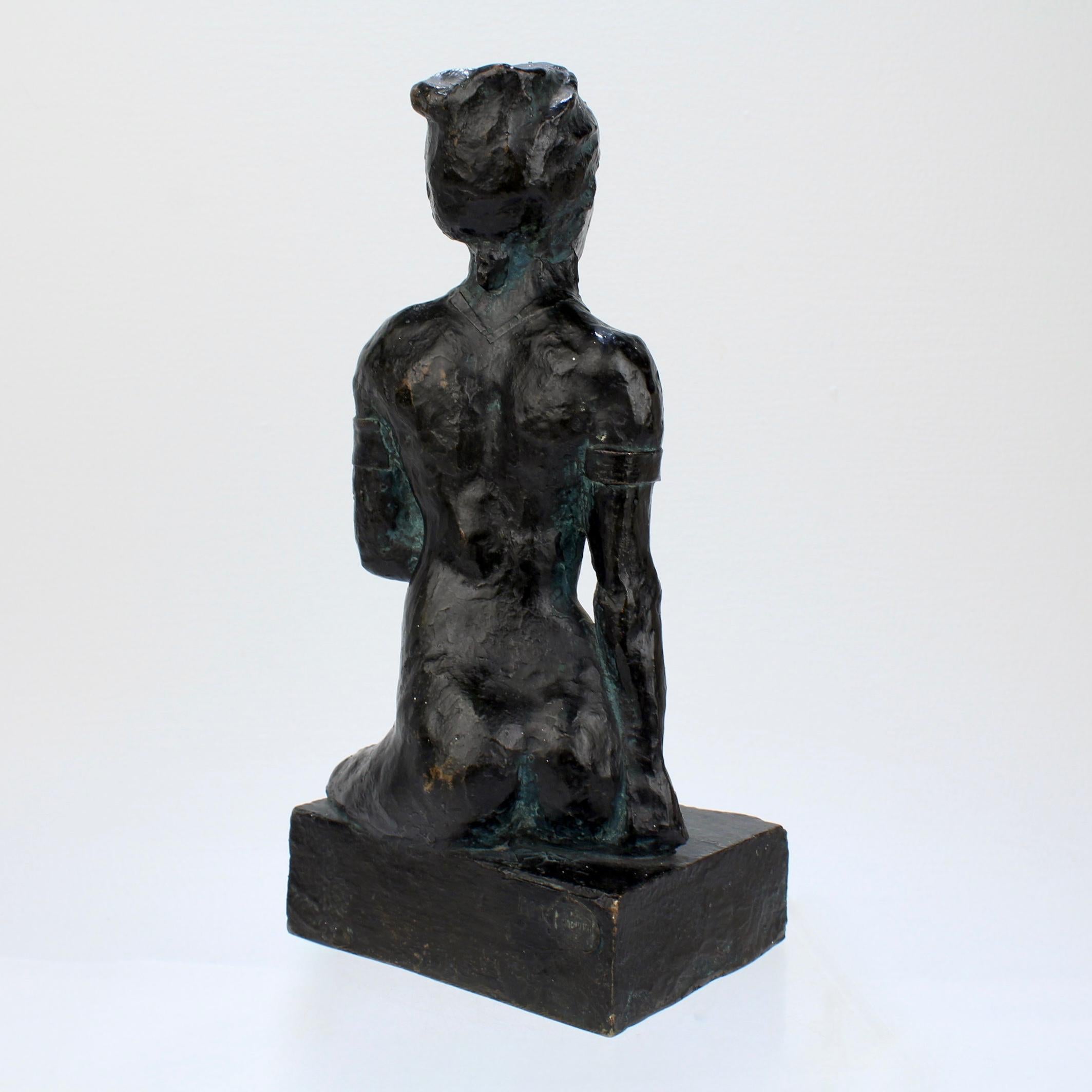 Bronzo Scultura in bronzo Valsuani della metà del XX secolo raffigurante un Martiniquaise (after) Paul Gauguin in vendita