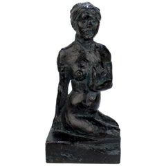 Sculpture en bronze Valsuani d'une Martiniquaise d'après Paul Gauguin, milieu du XXe siècle