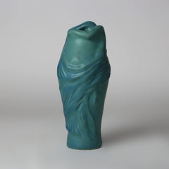 Antique Van Briggle Blue Art Pottery Lorelei Vase Signed C1930