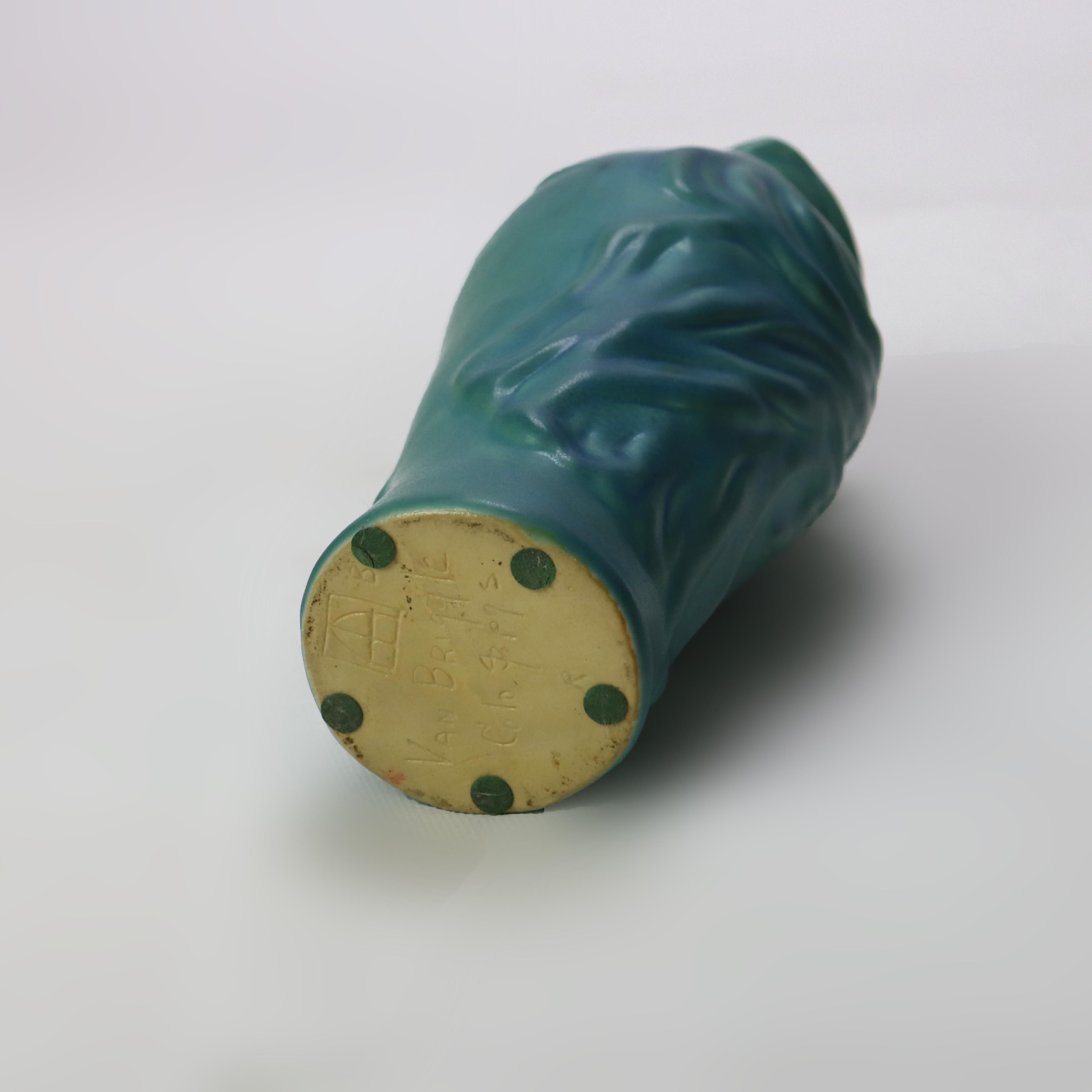 Antike Van Briggle Blau Kunst Töpferei Lorelei Vase unterzeichnet C1930 im Angebot 1