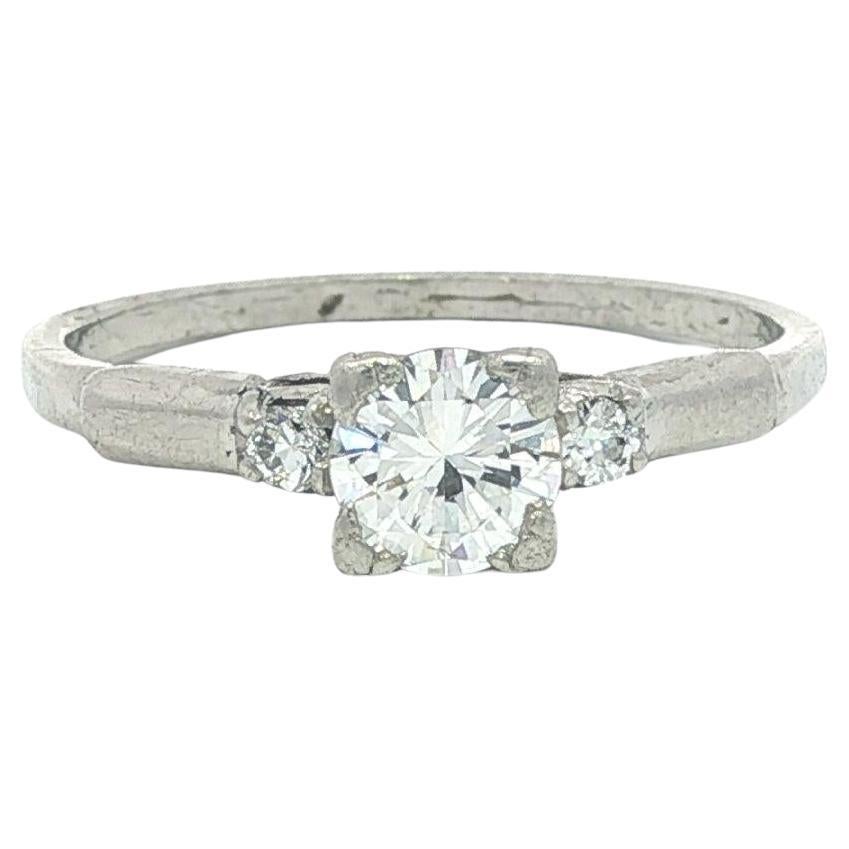 Antique Van Cleef
Arpels VCA Platinum .60ct Diamond Engagement Ring Box Paper