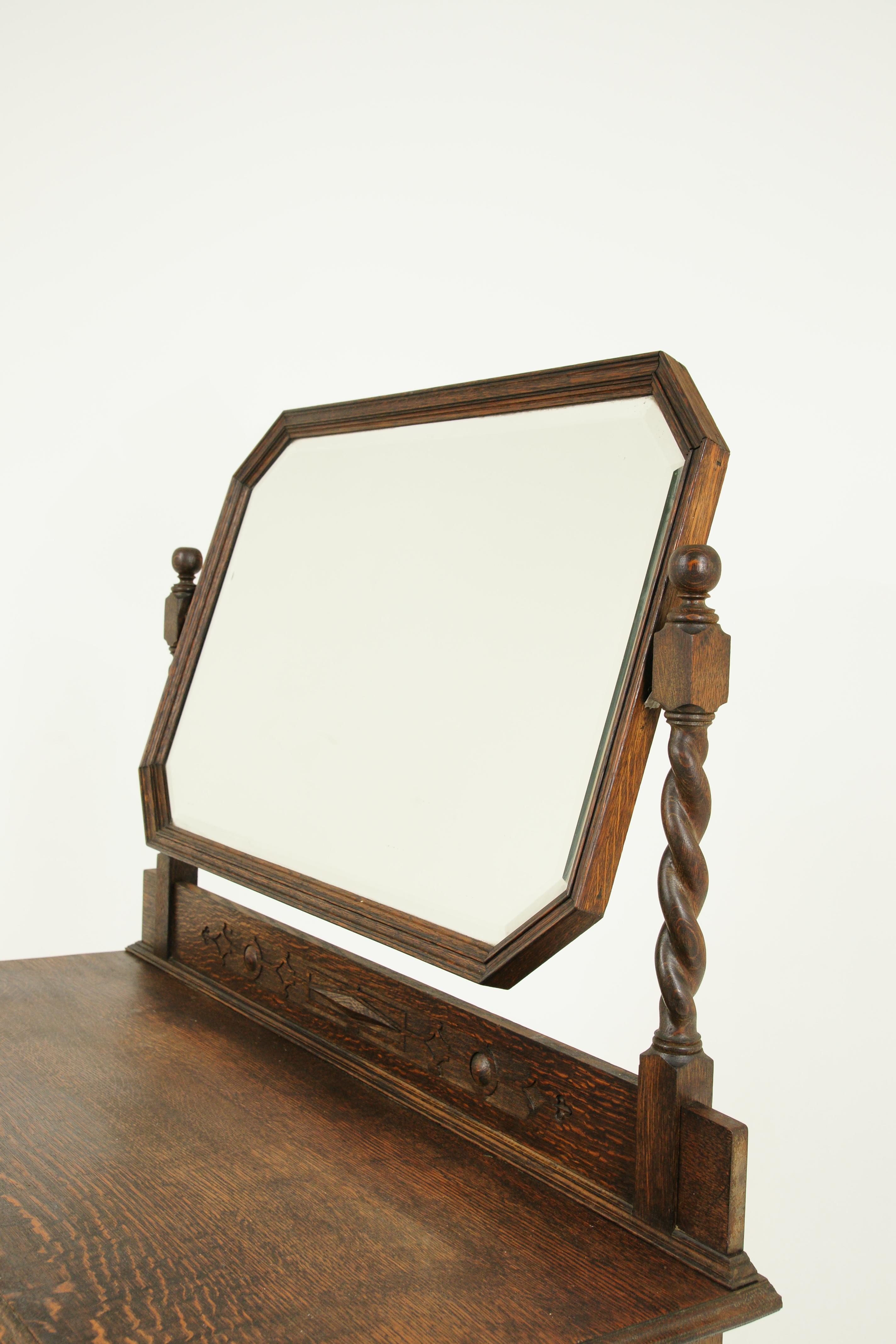 antique oak vanity