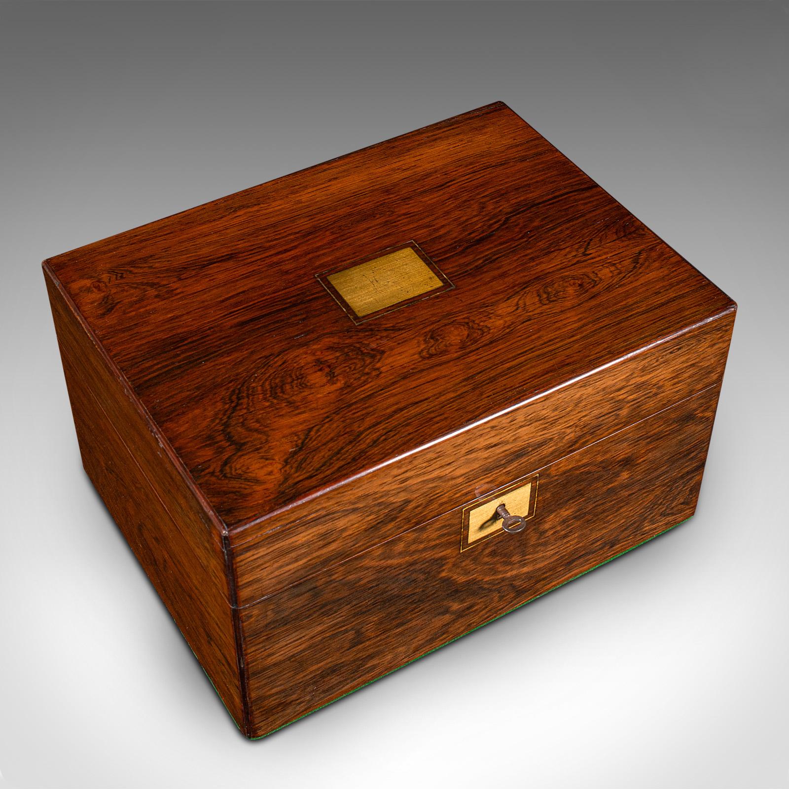 Boîte de coiffeuse d'antiquités anglaise, boîte de coiffeuse de voyage, Régence, vers 1820 en vente 1