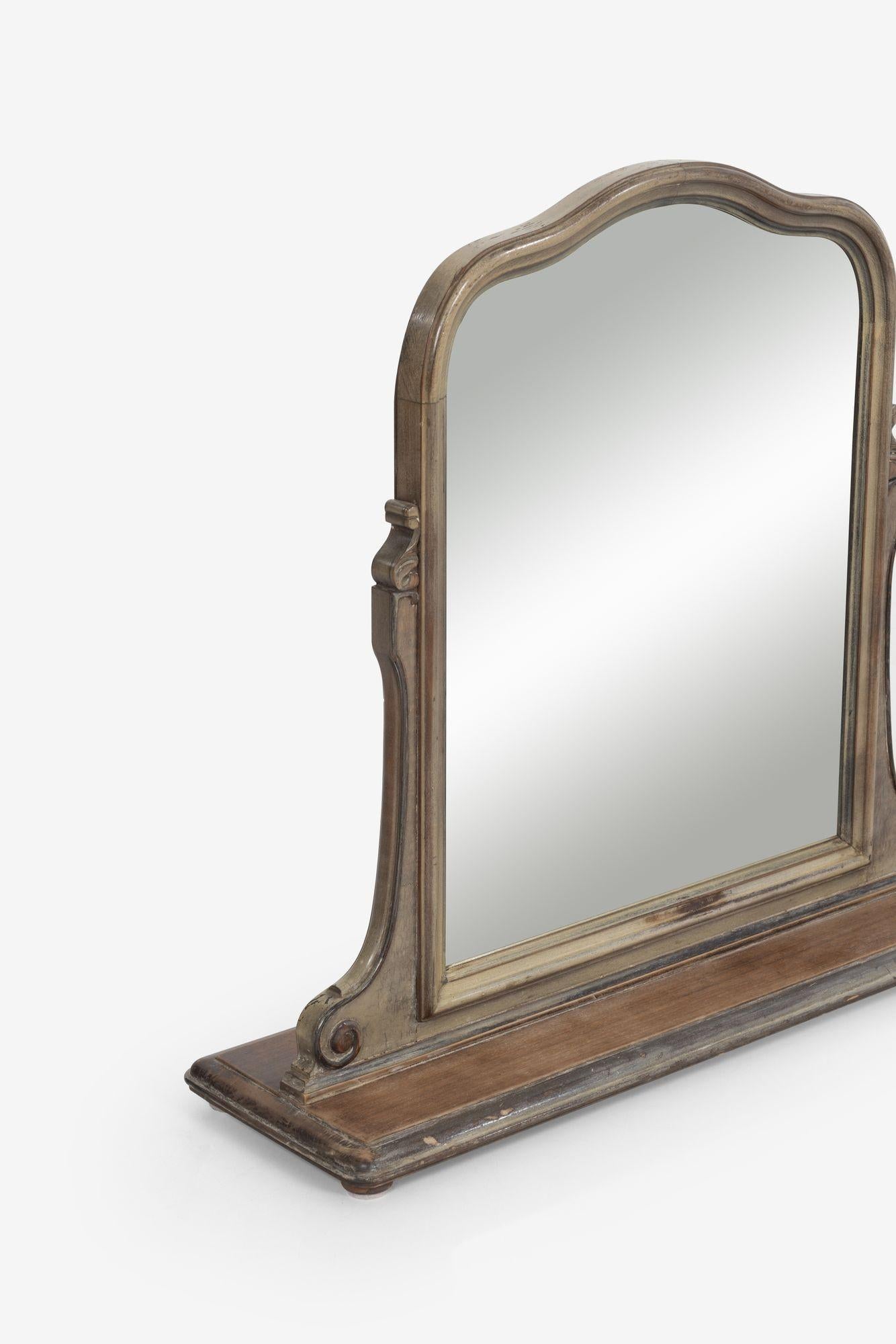 Appliqué Antique Vanity Dresser Mirror For Sale