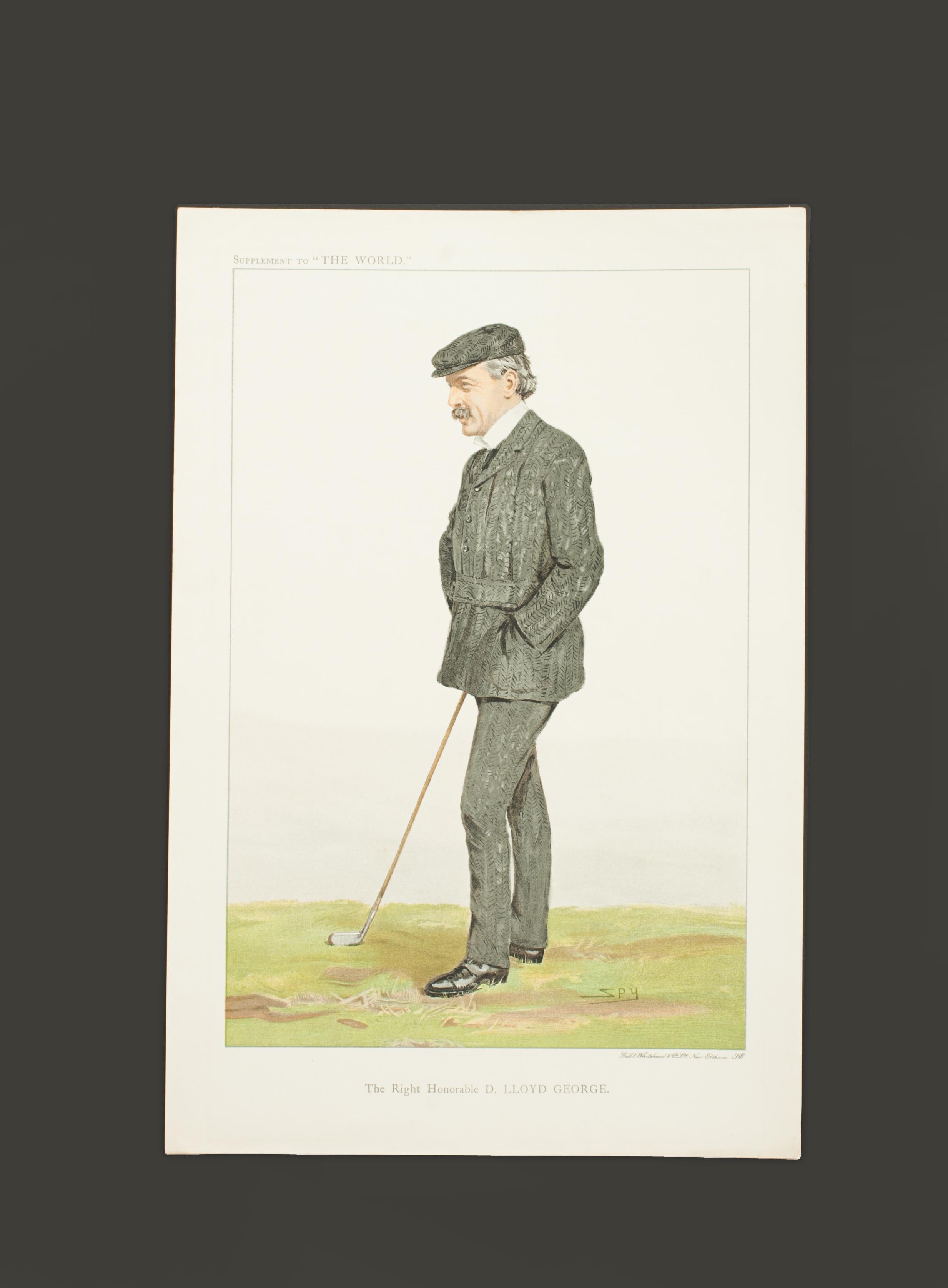 Antique Vanity Fair Golf Prints, Set of Seven 3
