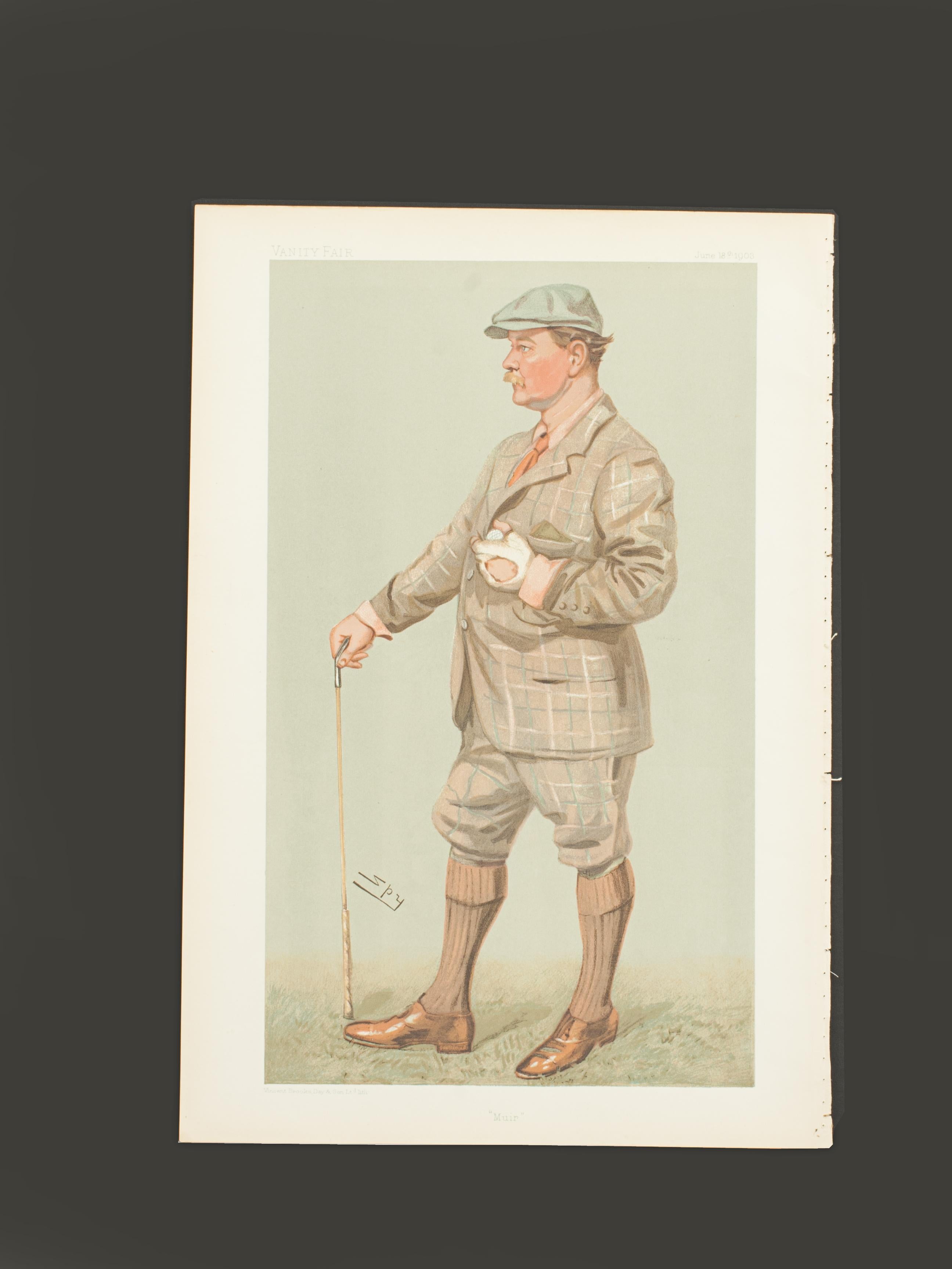 Antique Vanity Fair Golf Prints, Set of Seven 4