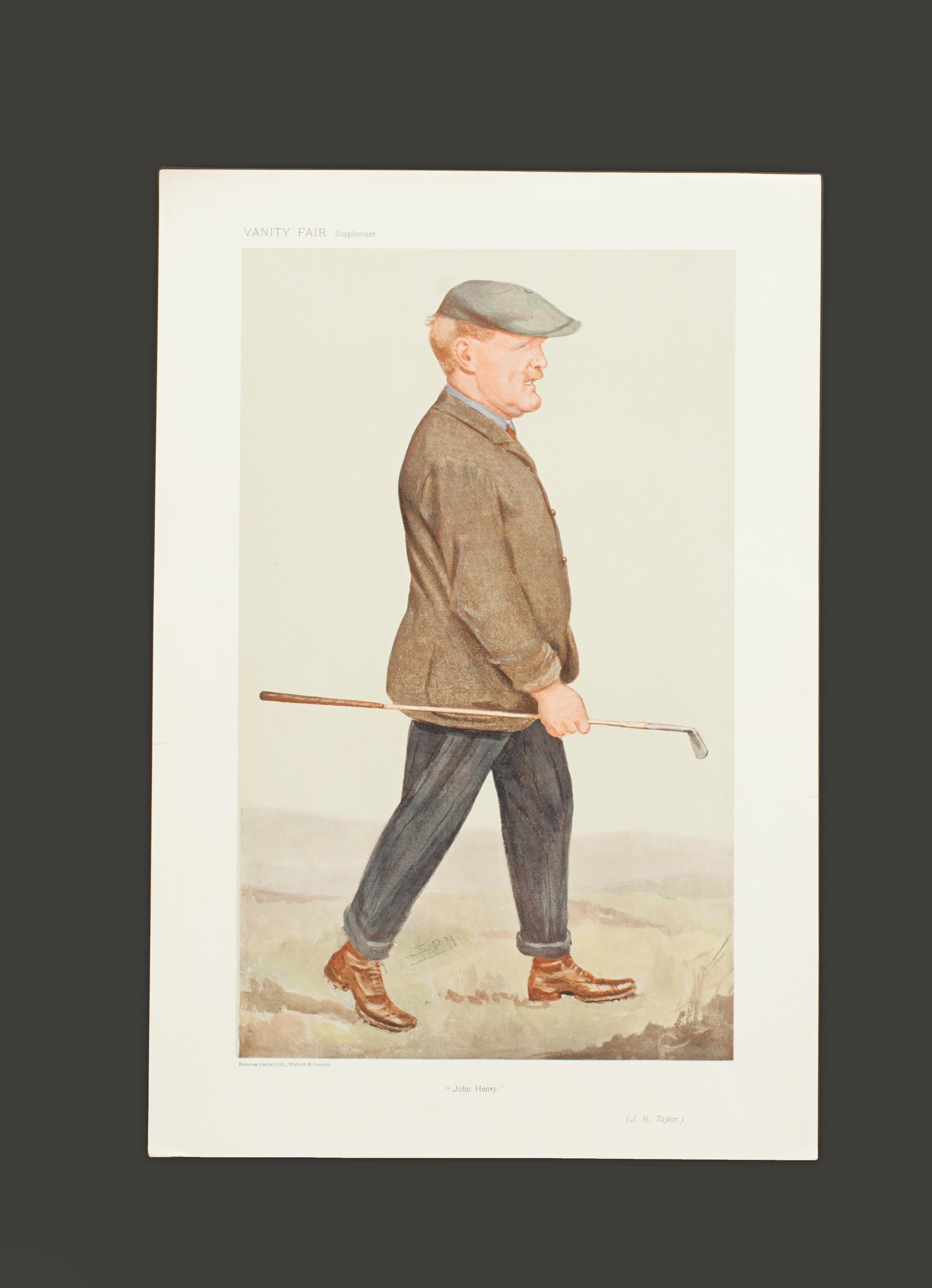 Antique Vanity Fair Golf Prints, Set of Seven 6
