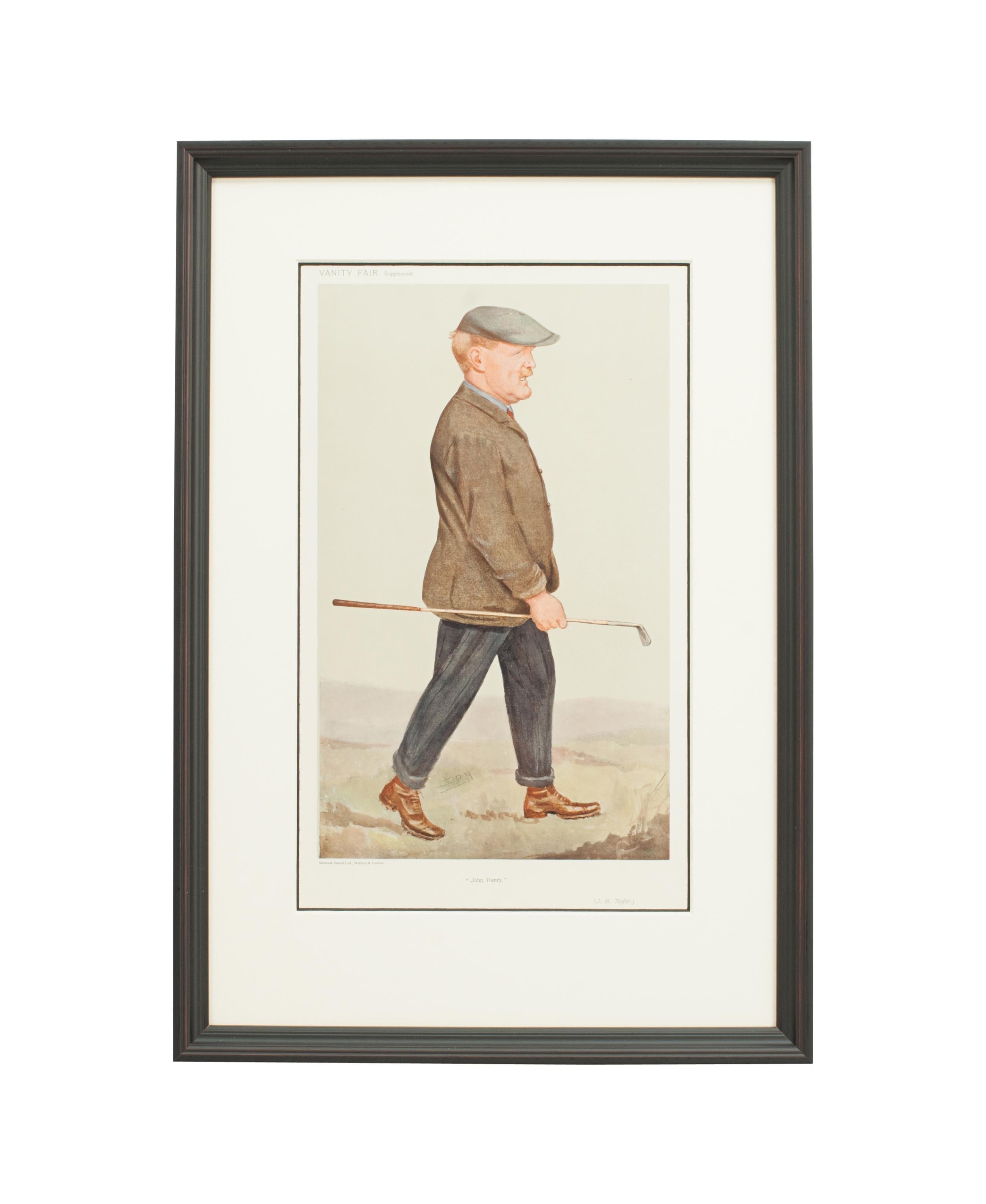 Sporting Art Antique Vanity Fair Golf Prints, Set of Seven