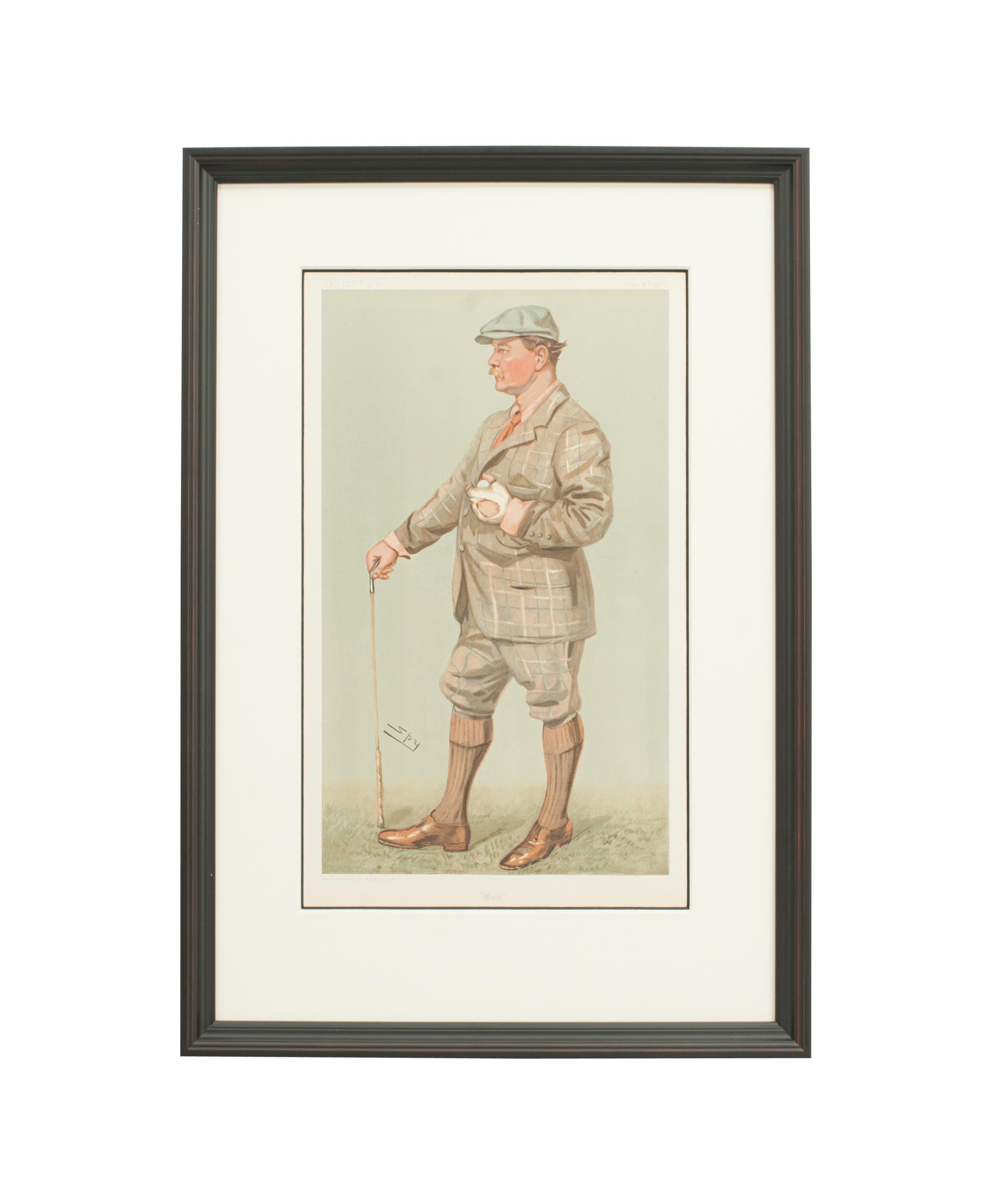 Antique Vanity Fair Golf Prints, Set of Seven In Good Condition In Oxfordshire, GB