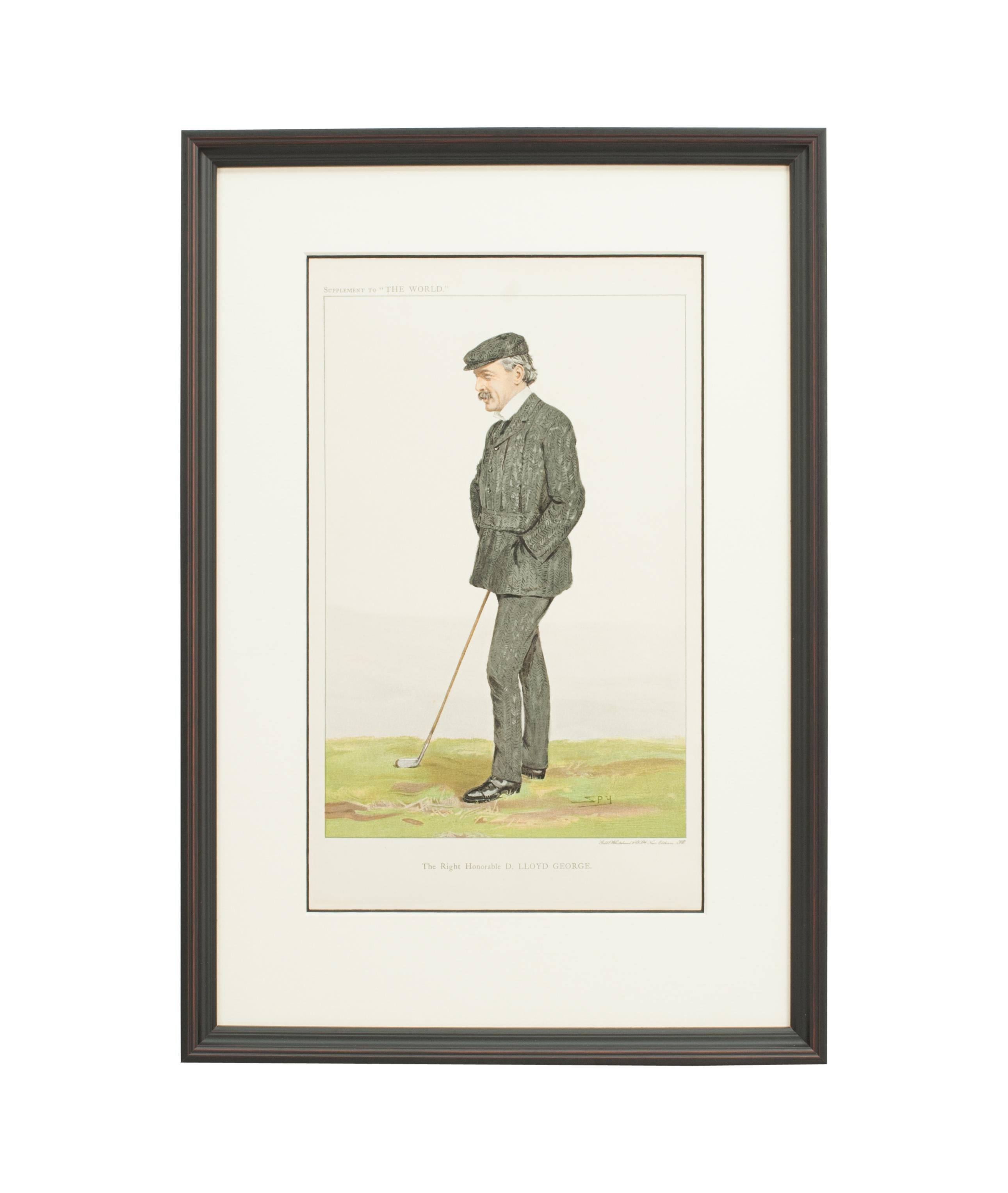 Paper Antique Vanity Fair Golf Prints, Set of Seven