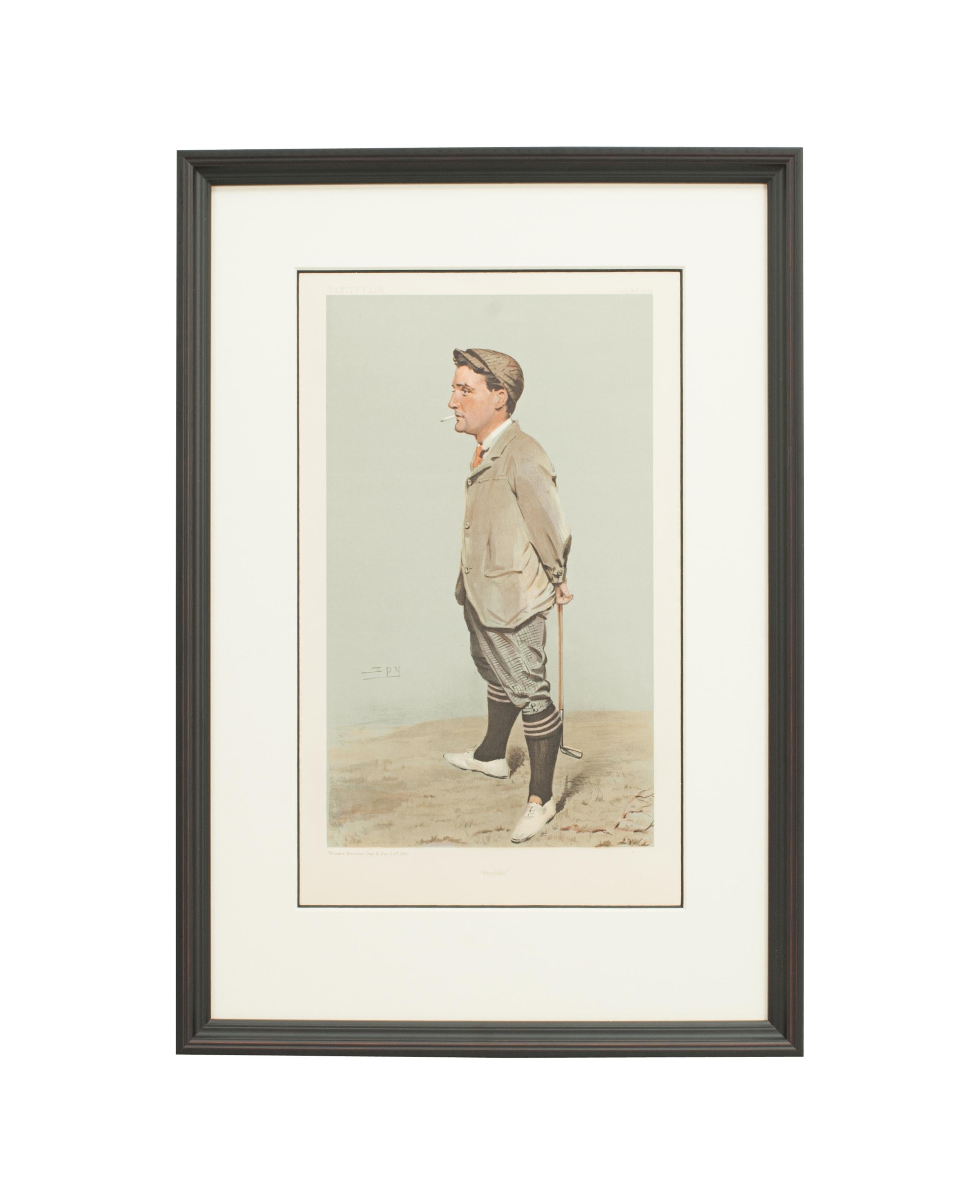 Antique Vanity Fair Golf Prints, Set of Seven 1