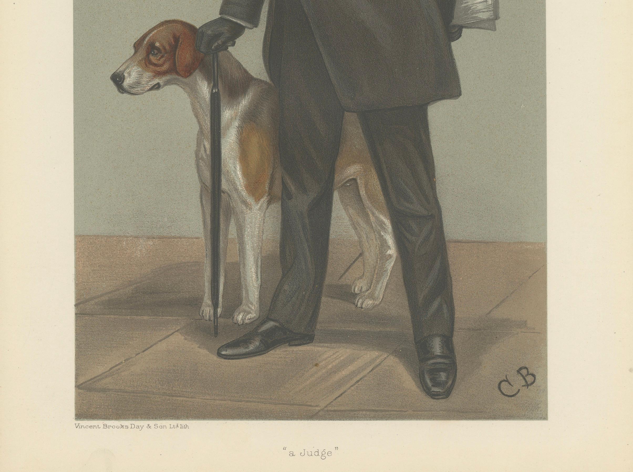 Antique Vanity Fair Print « A Judge » Rev. Cecil Legard - Juge d'exposition canine en 1901

Il s'agit d'une lithographie originale de Vanity Fair, datée du 11 juillet 1901, représentant le Révérend Père de la Paix. Cecil Legard, représenté comme 
