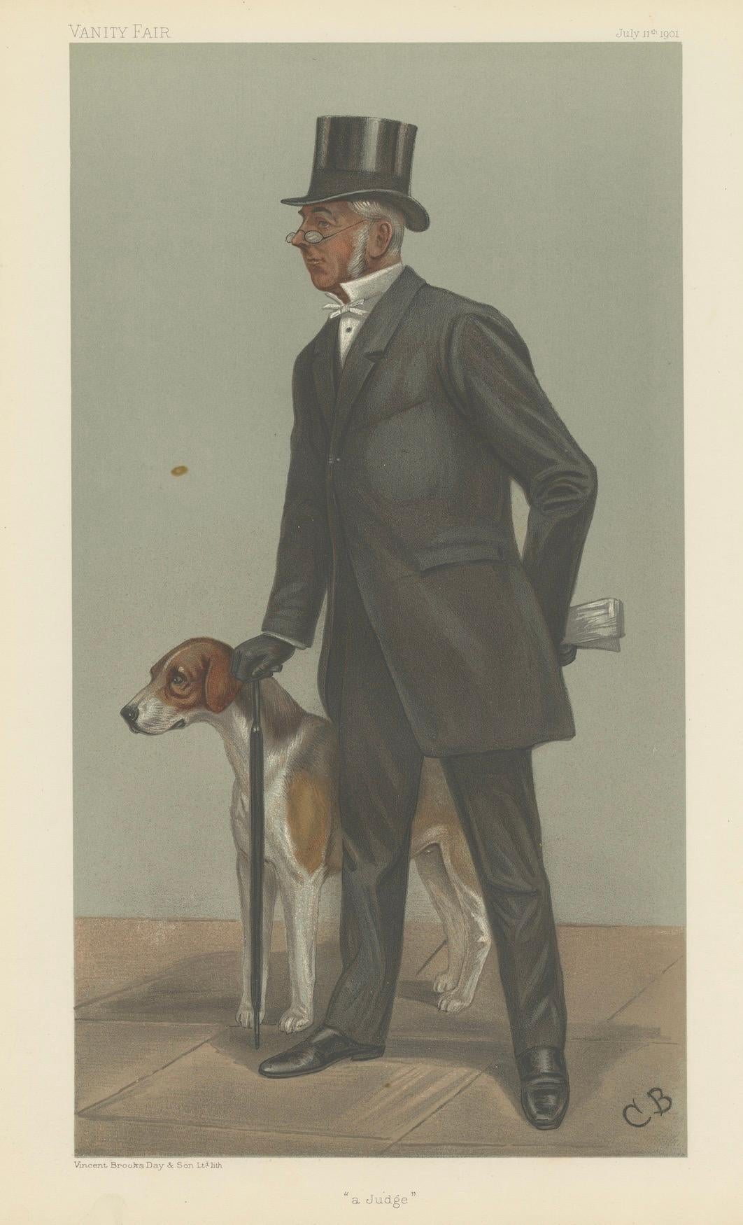 Antique Vanity Fair Print « A Judge » Rev. Cecil Legard - Juge d'exposition canine en 1901 en vente 1