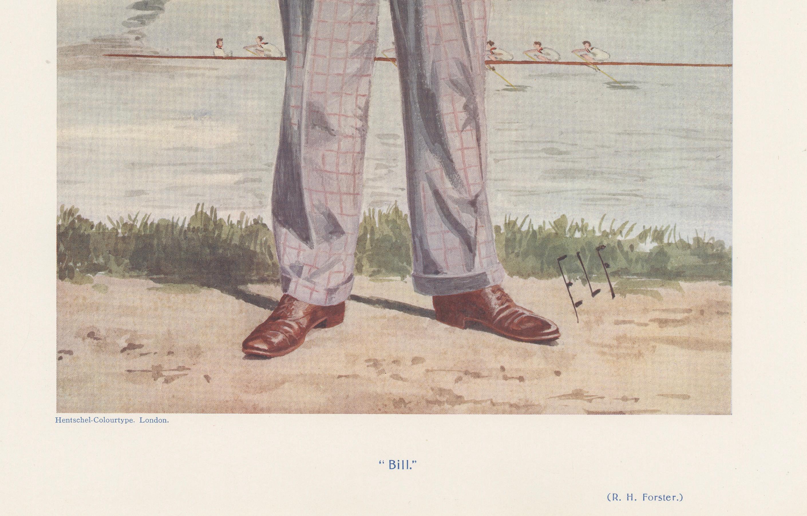 Antique Vanity Fair Print 'Bill' R.H. Forster, Rowing Coach by ELF – 1910

This is a vintage Vanity Fair lithograph titled 