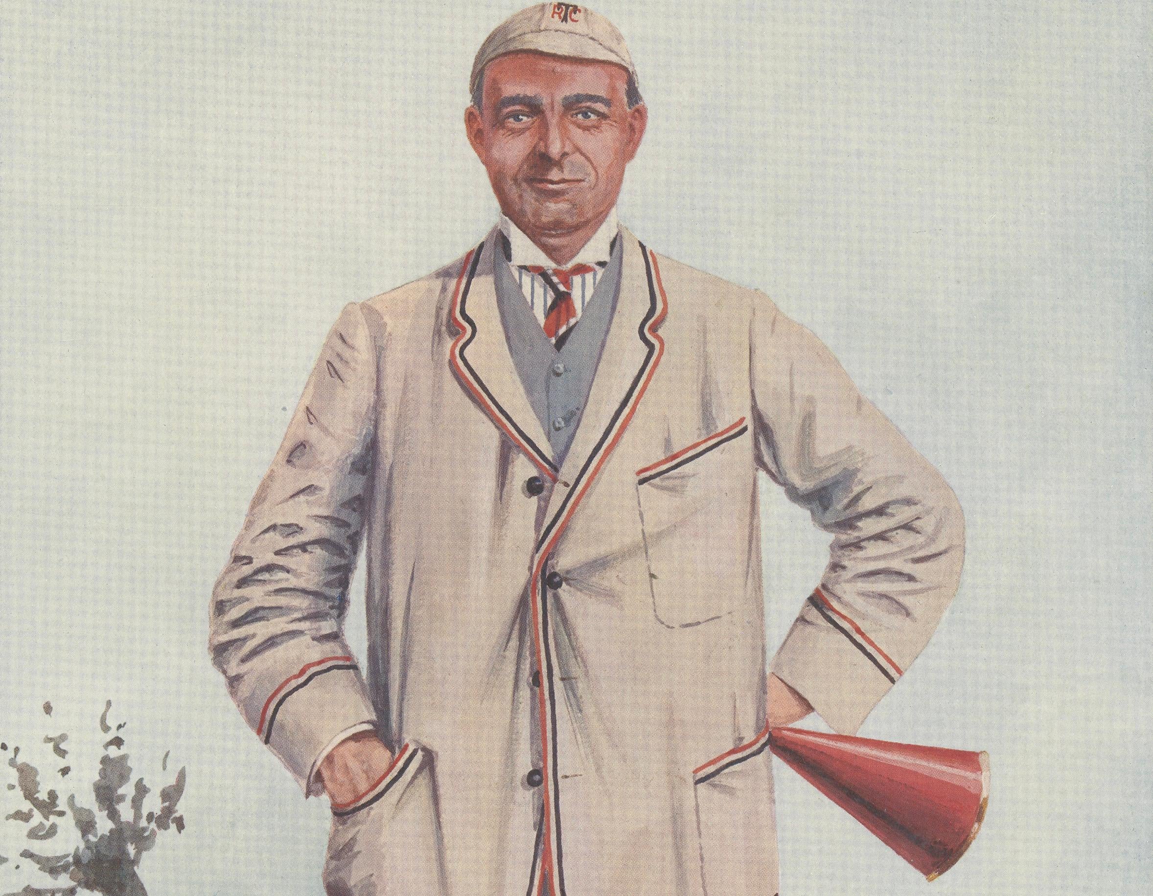 Antique Vanity Fair Print 'Bill' R.H. Forster, Rowing Coach by ELF – 1910 In Good Condition For Sale In Langweer, NL