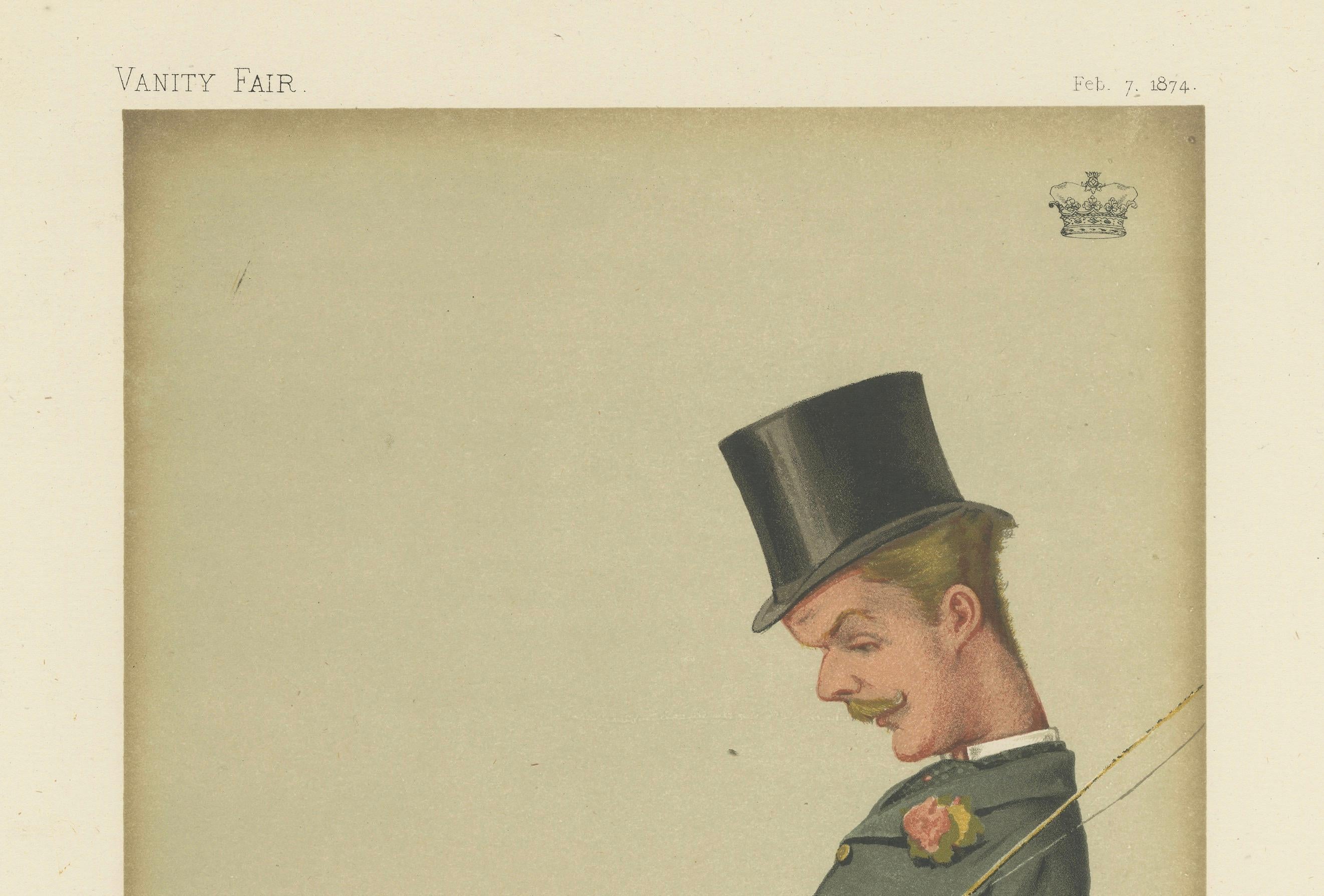 Antique Vanity Fair Print 'Charlie' Lord Carrington – 1874 In Good Condition For Sale In Langweer, NL