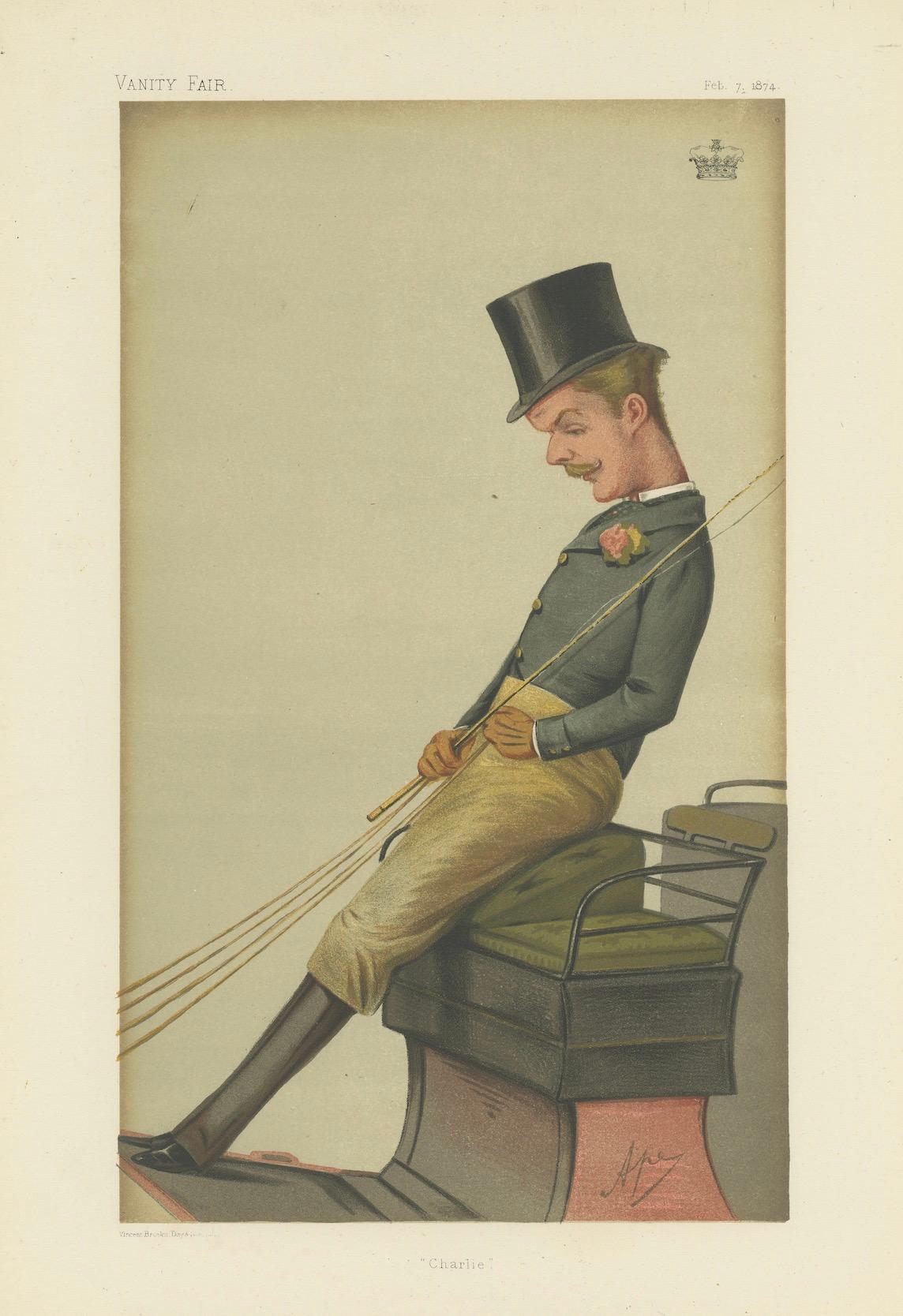 Paper Antique Vanity Fair Print 'Charlie' Lord Carrington – 1874 For Sale