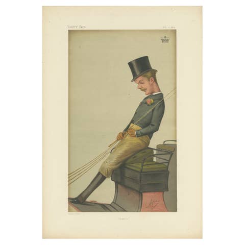 Antique Vanity Fair Print 'Charlie' Lord Carrington – 1874