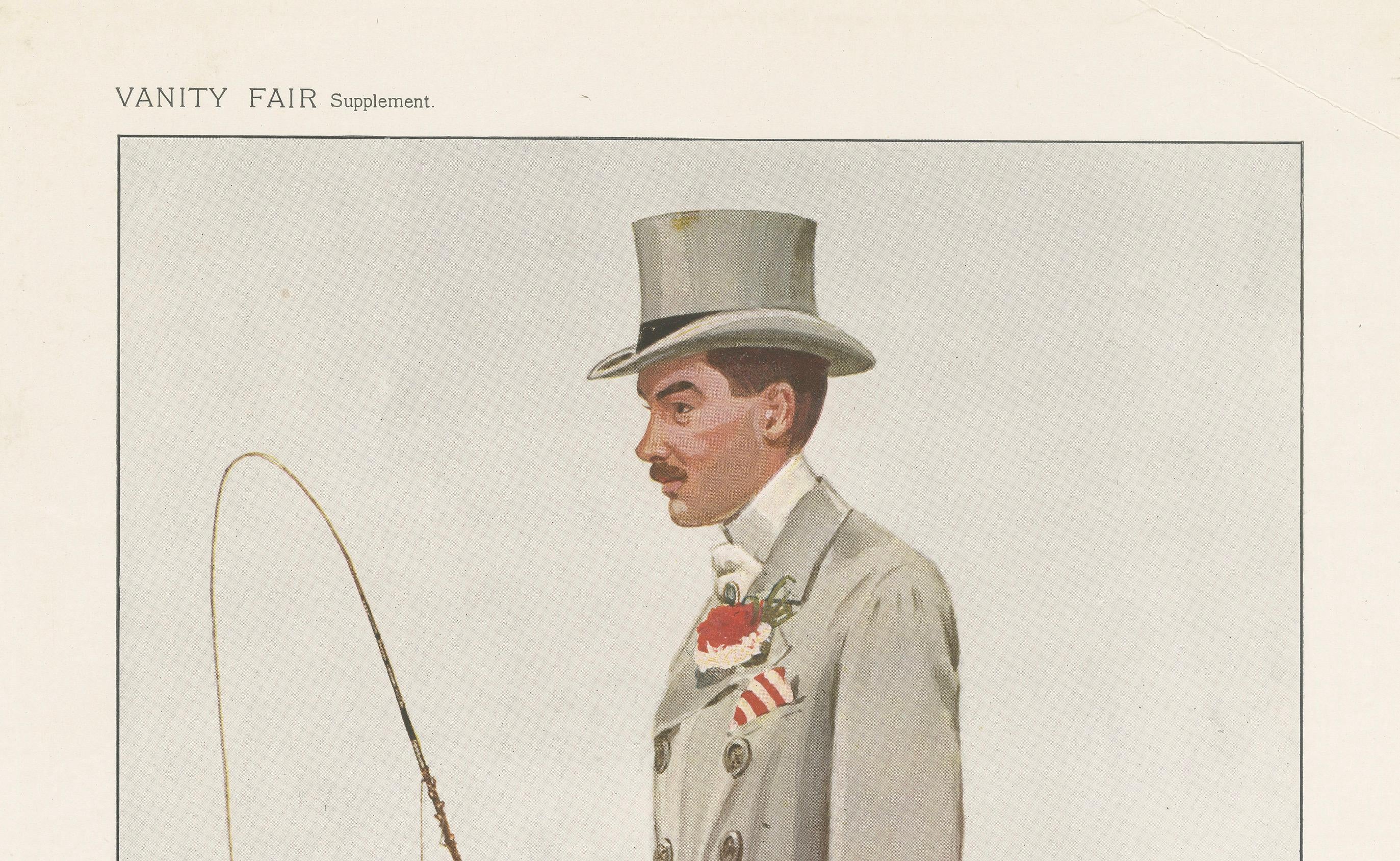 Antiker Vanity Fair Druck 'Mr. Alfred Gwynne Vanderbilt' von Spy - 1899 (Spätes 19. Jahrhundert) im Angebot