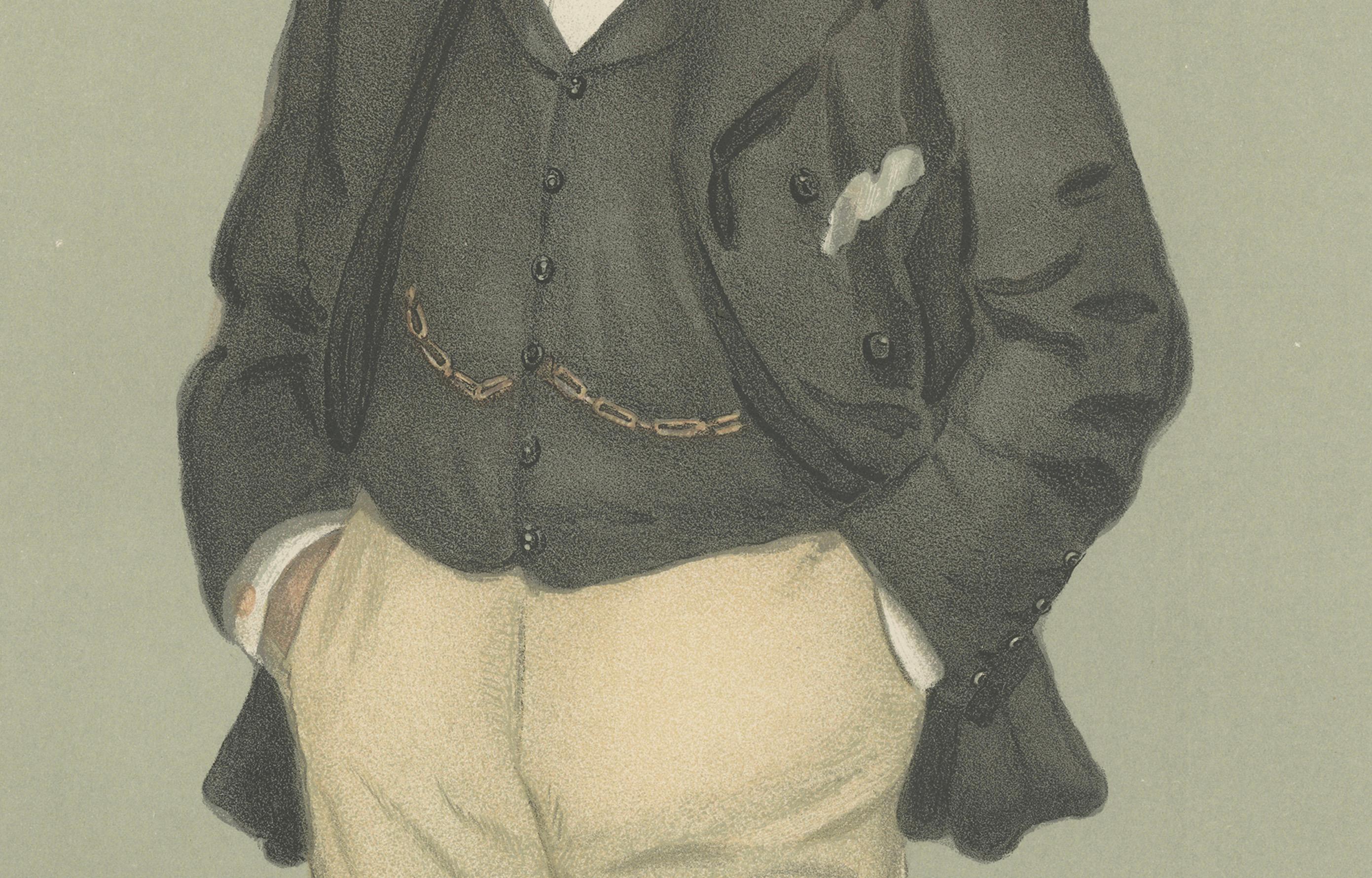 Stampa antica di Vanity Fair 'Shamrock' 1901 di Spy - Litografia decorativa In condizioni buone in vendita a Langweer, NL
