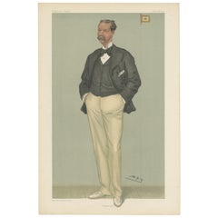 Antique Vanity Fair Print 'Shamrock' 1901 by Spy – Decorative Lithograph