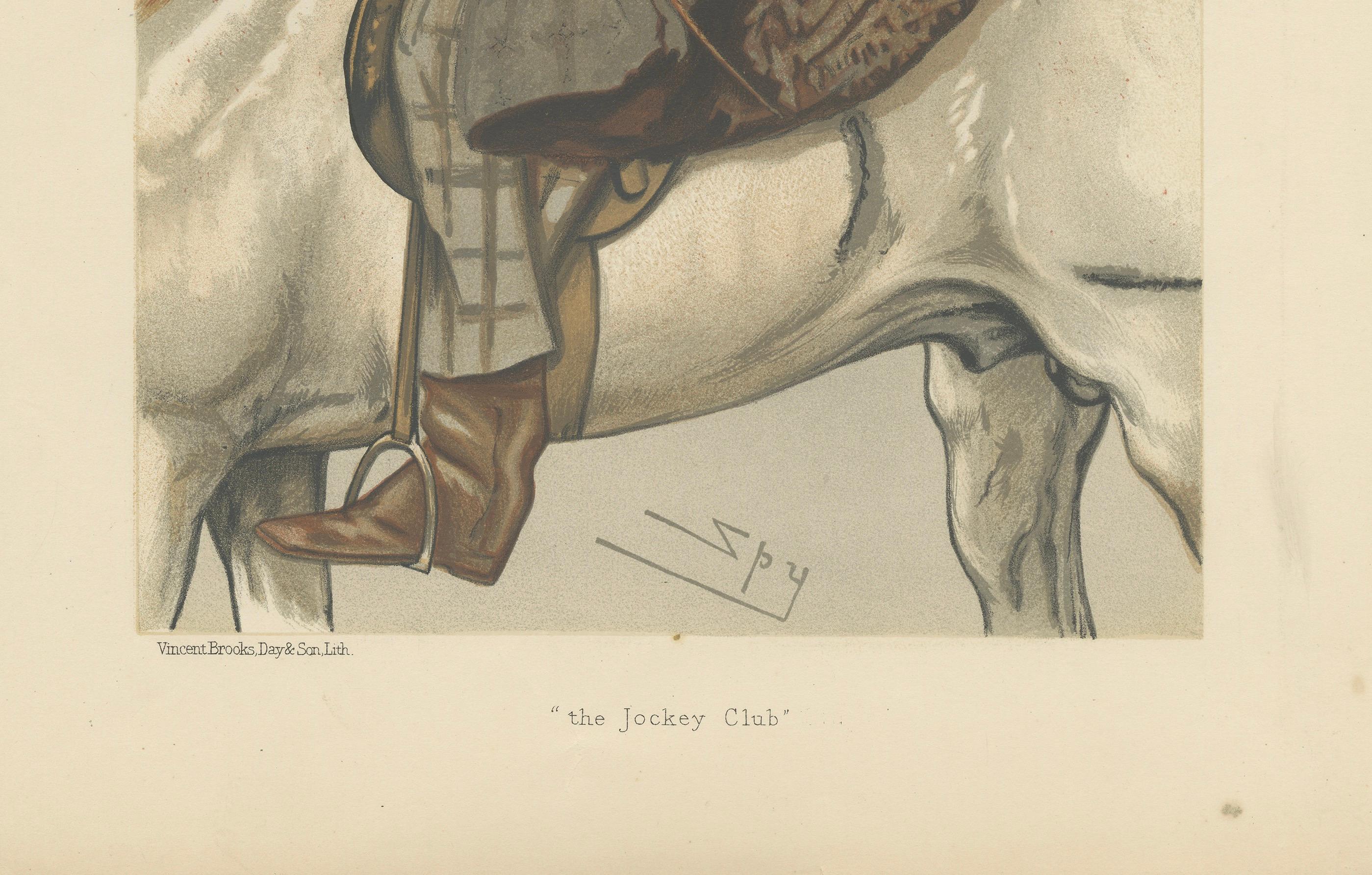Antique Vanity Fair Print 'The Jockey Club' Frederick Barne – 1882

This is an original Vanity Fair lithograph dated August 5, 1882, titled 
