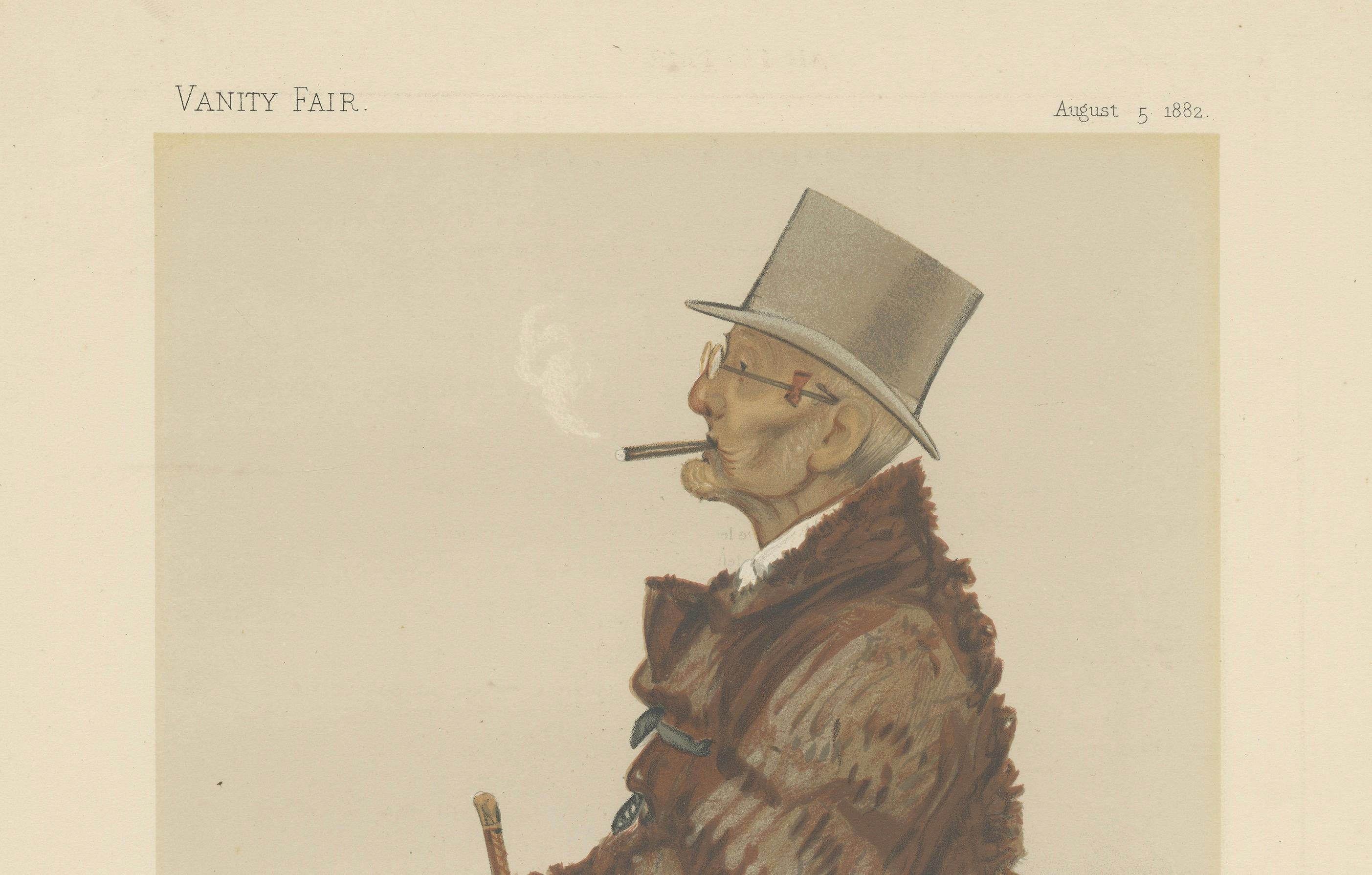 Early 20th Century Antique Vanity Fair Print 'The Jockey Club' Frederick Barne – 1882 For Sale