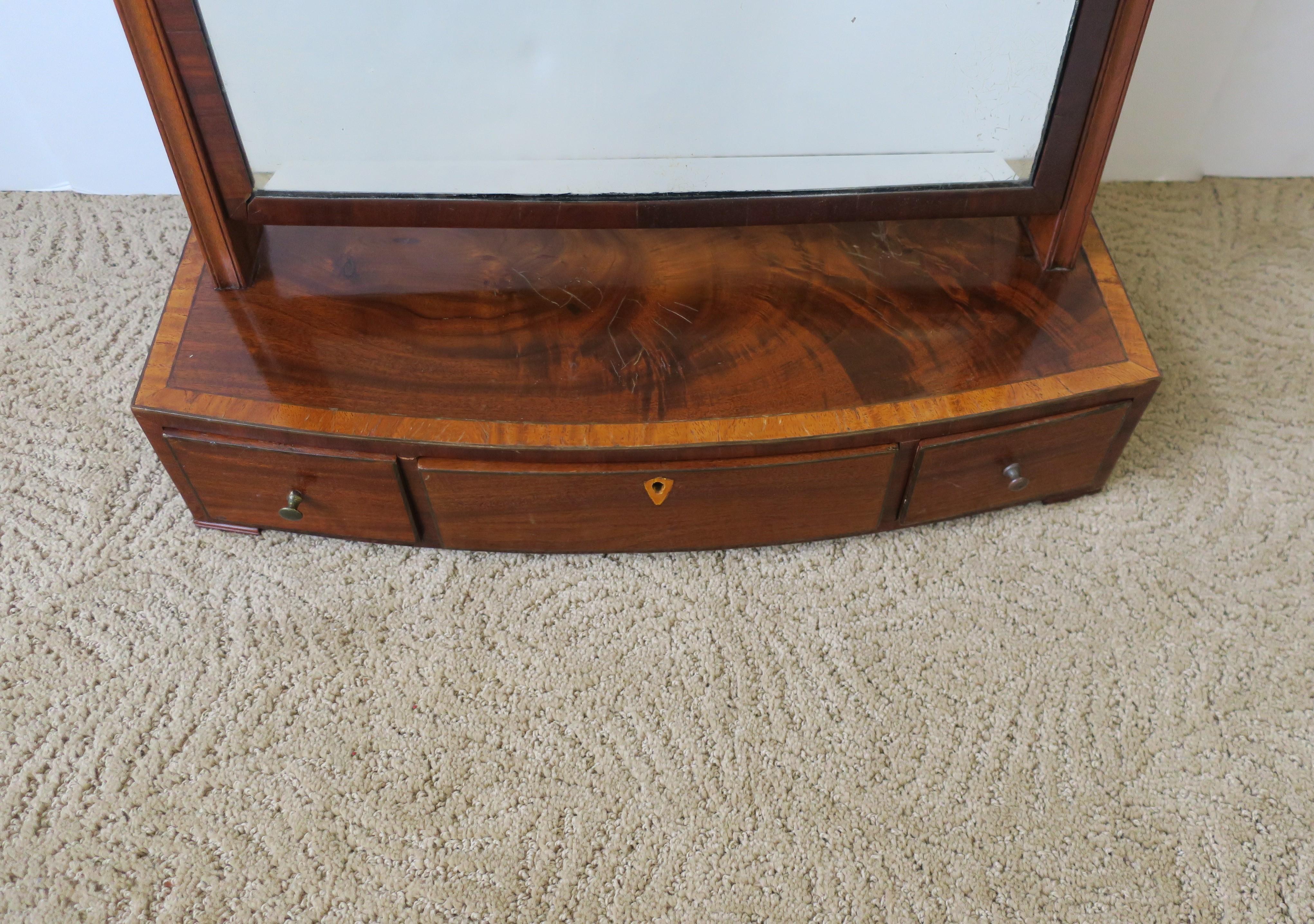 Antique Vanity Mirror with Drawers 6