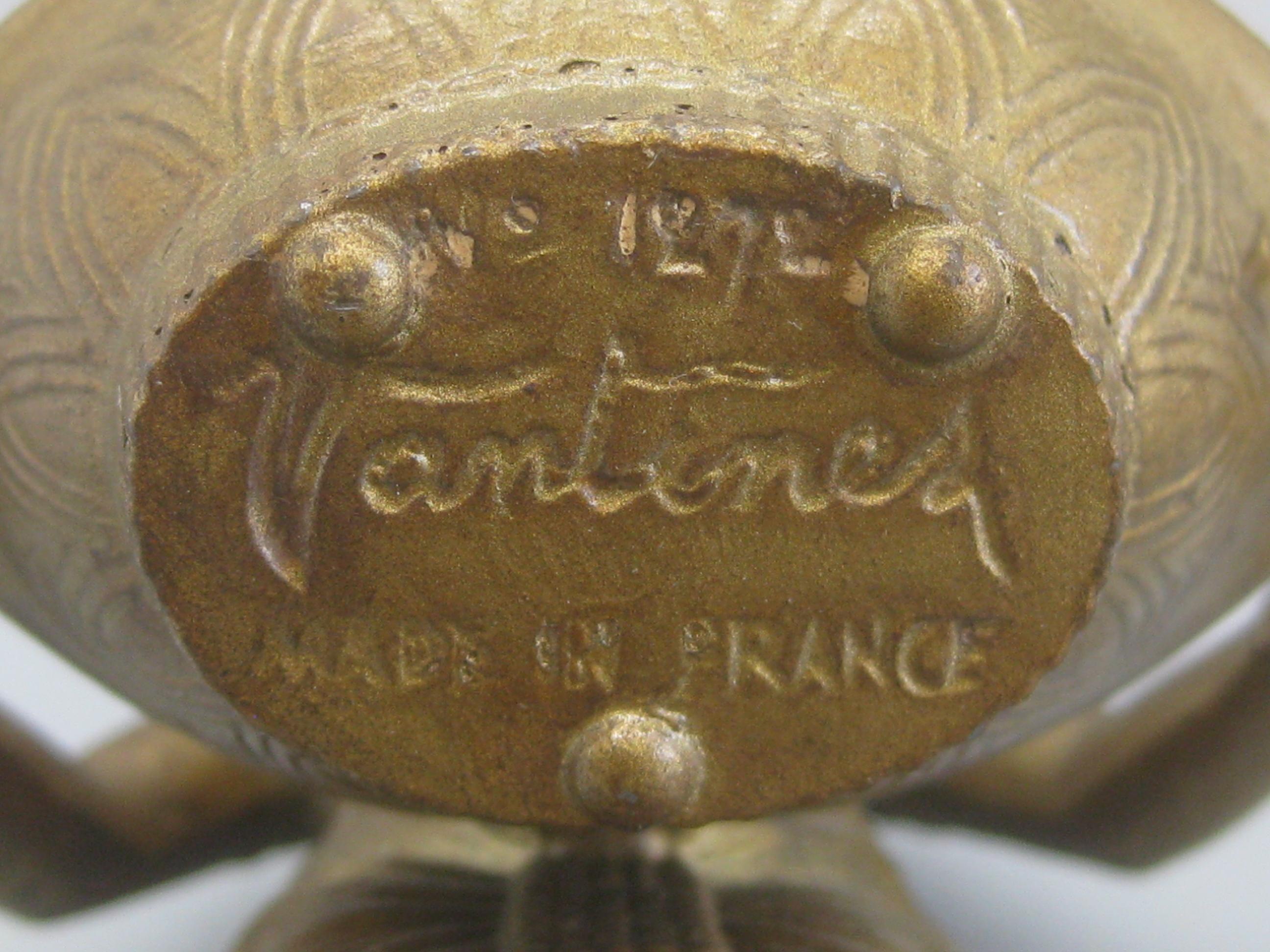 Antique Vantines French Art Deco Egyptian Revival Figural Metal Incense Burner 8