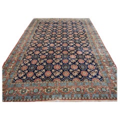Antique Varamin Region Carpet With Mina Khani Design, C.1920