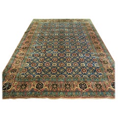Antique Varamin Region Carpet With Mina Khani Design, Circa 1920