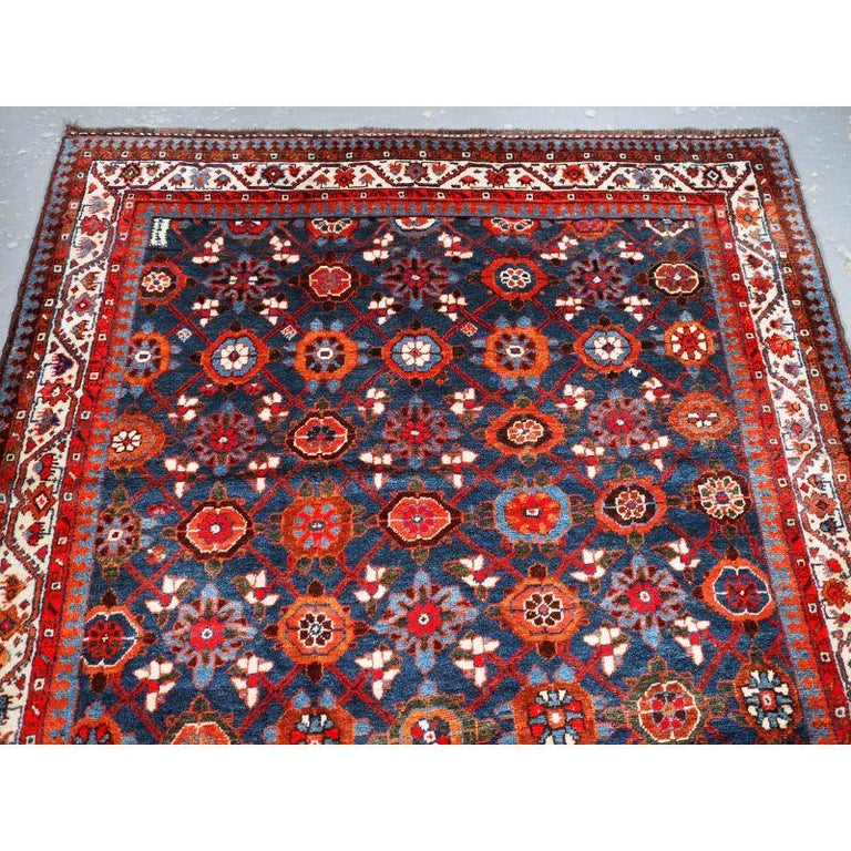Antique Varamin Region Kelleh 'Long Rug' with Mina Khani Design For
