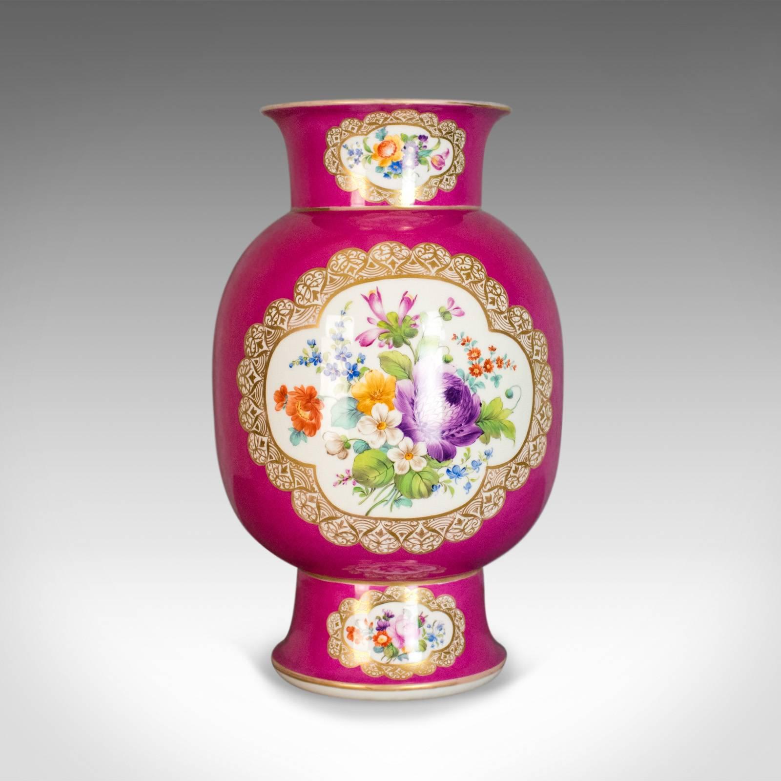Antique, Vase, Large, German, Porcelain, Flower, Ar, Ceramics Late 19th Century 1
