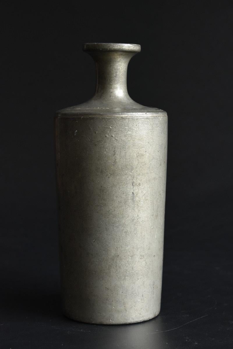 Hand-Crafted Antique Tin Vase Made in Japan / Flower Case / 1868-1912/Meiji Era For Sale