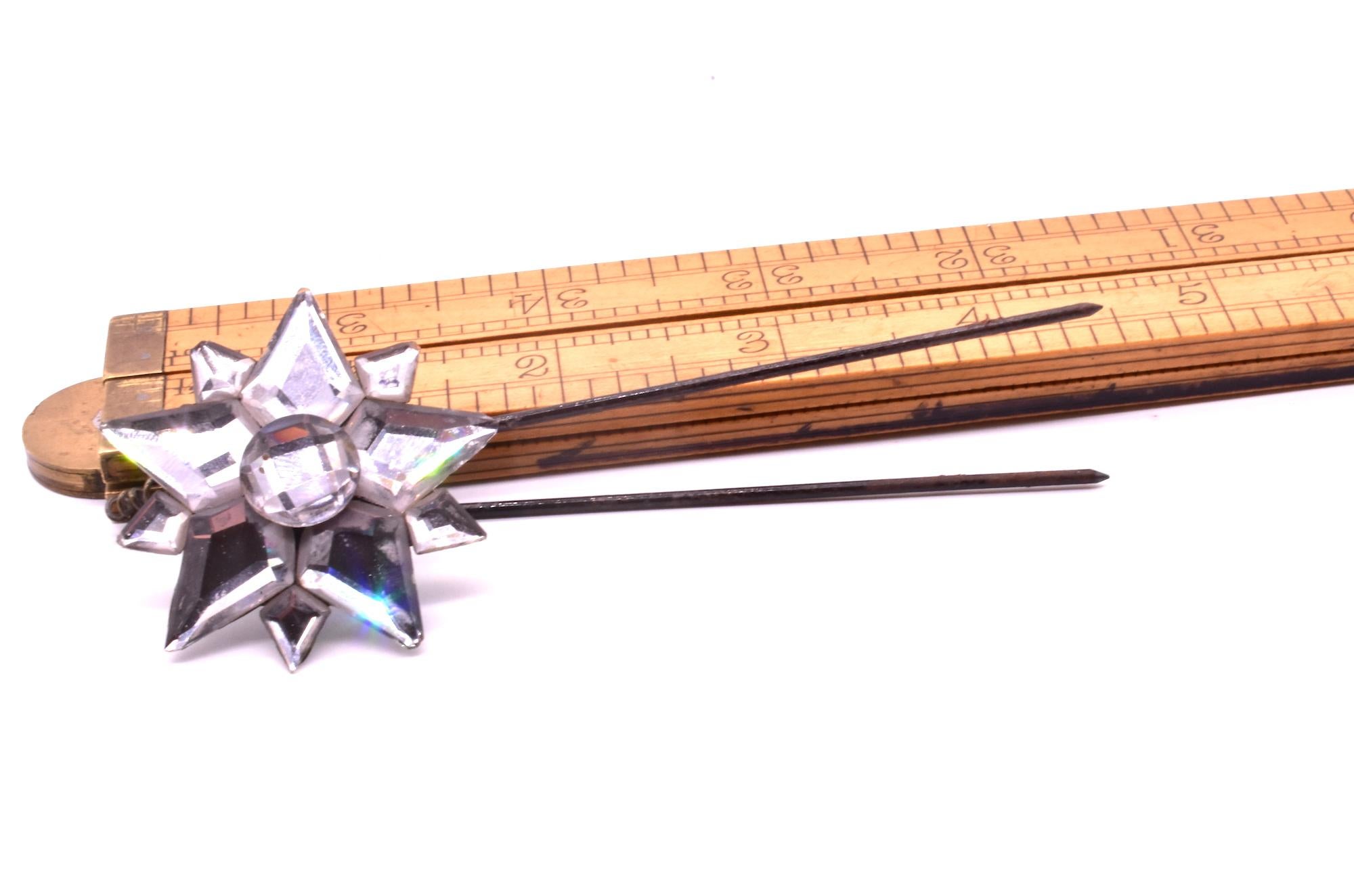 Antique Vauxhall Glass Hair Ornament, circa 1860 2