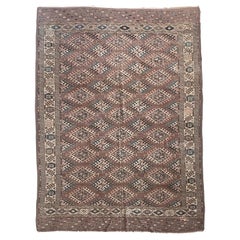 Tapis antique en velours de Tekke, circa 1920-30's