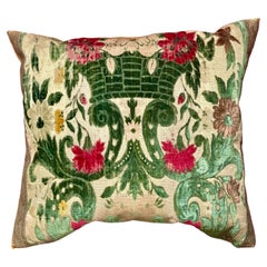 Antique Velvet Pillow 18th Century Genoa Velvet