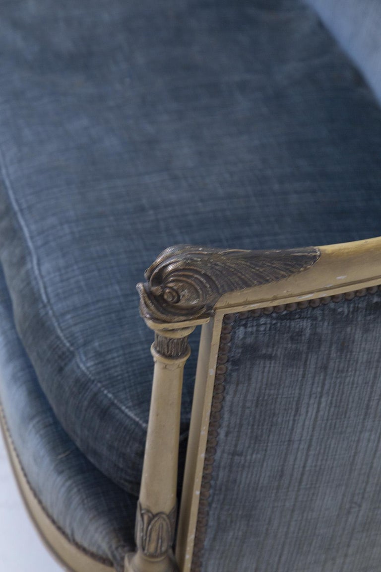 Antique Velvet Sofa For Sale at 1stDibs