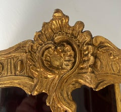 Antique Venetian 18th Century Gold Gilded Wall Vitrine/ Display Case