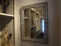 Antique Venetian Beaded Crystal Mirror