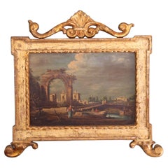 Antique Venetian capriccio oil painting